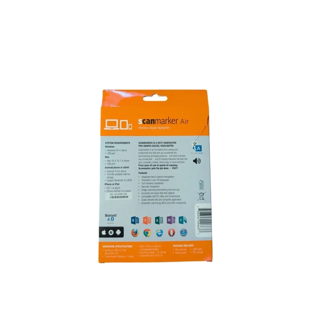 Scanmarker Air Wireless Digital Highlighter New Open Box